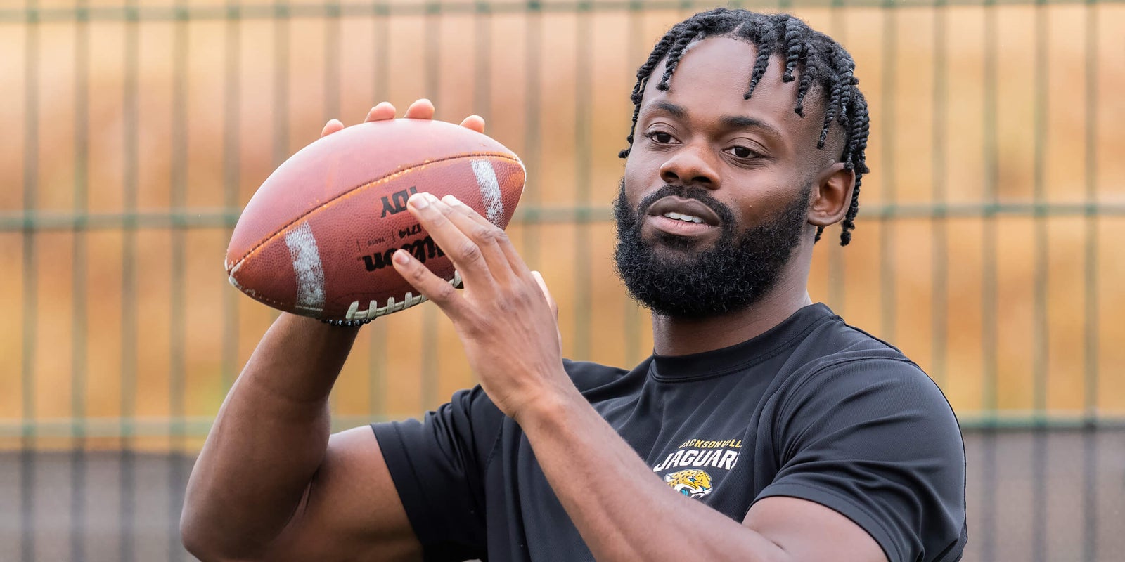 Ayo Oyelola pictured in his school football days, from The Athletic feature